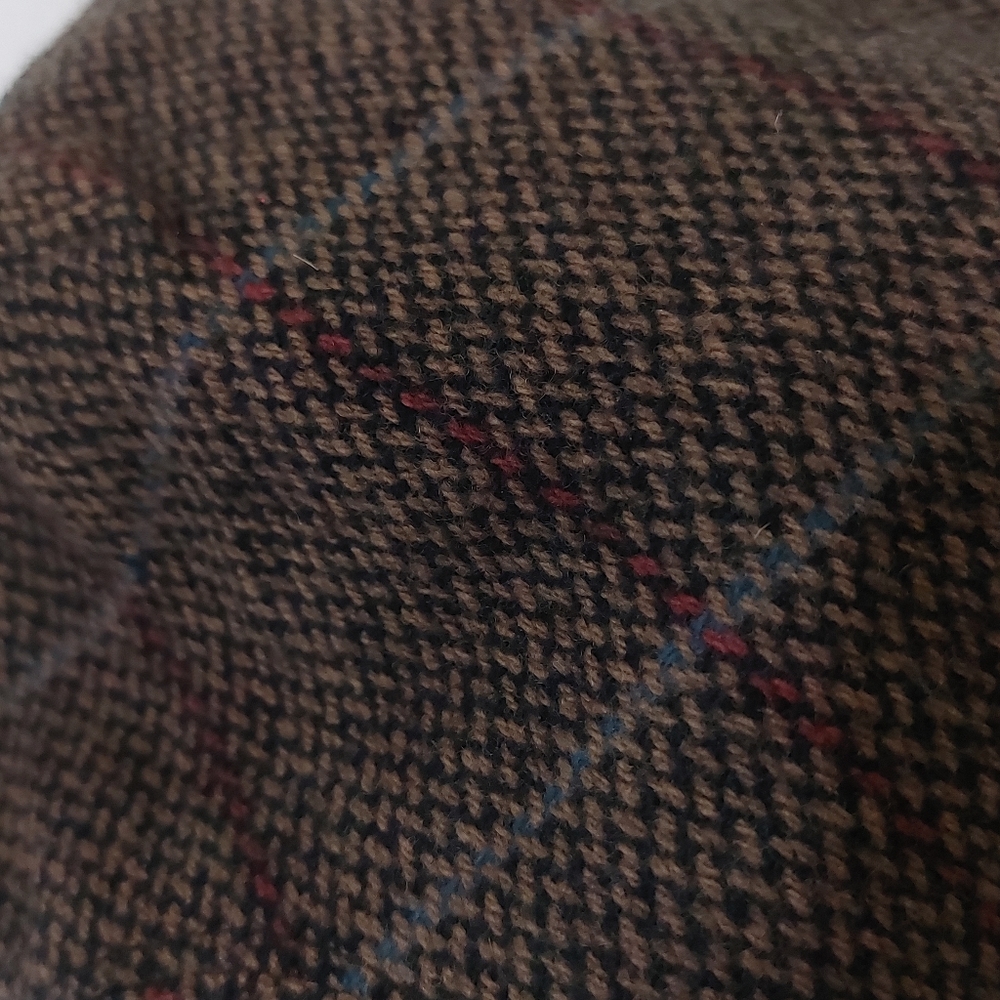 Perry Ellis Size Medium Mens Classic Plaid Newspaper Newsboy Hat Golf Cap - Picture 3 of 9